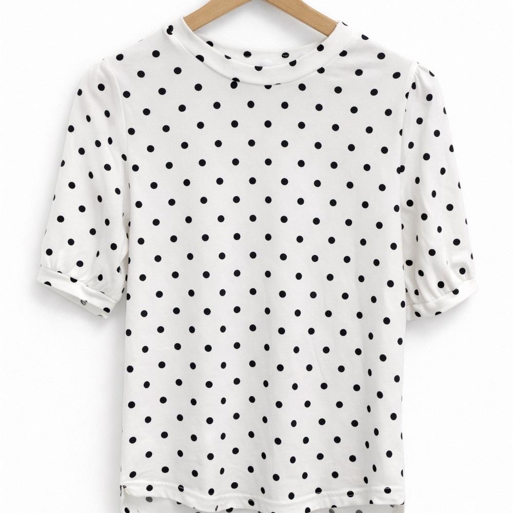 Banana Republic Black and White Polka Dot Tee